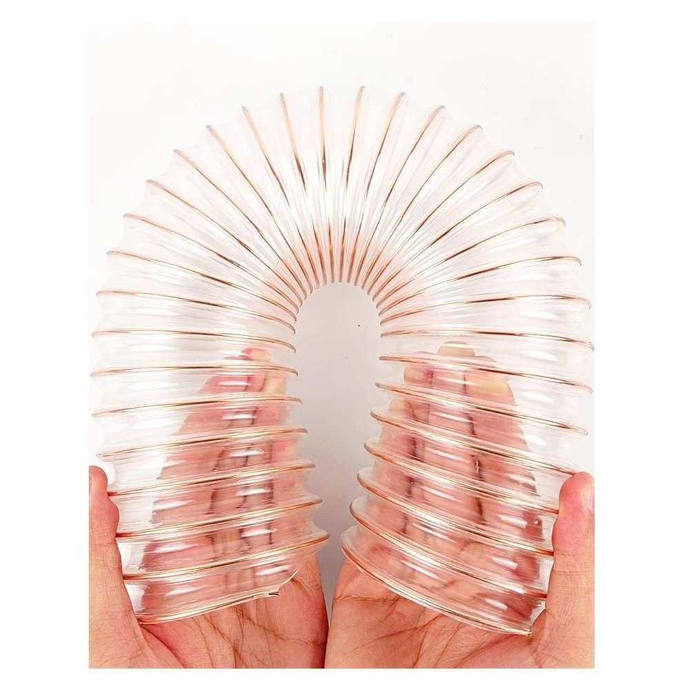 Transparent Flexible PU Dust Extraction Hose, 3.5 in/90 mm ID