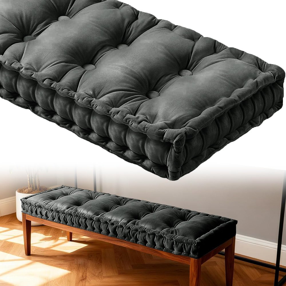 WLXFF Velvet Window Seat Cushion, 10 cm Thick, 110 x 40 cm, No. 6