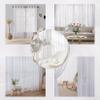 WUXXIANG Voile Curtain 192 x 134 cm, Semi-Transparent, Airy, Easy to Install, Soft and Durable, Washable Sheer Curtain for Living Room, Bedroom & Dining Room, White view 2