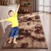 GUOJUN Shaggy Area Rug 150 x 270 cm, Washable, Soft, Non-Slip, Brown view 2