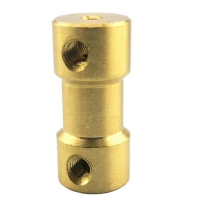 1-Piece Rigid Brass Coupling, 20 mm Long, 9 mm Wide, Flexible Coupling Connection for 26 mm Brass Pendulum Shaft Connections (2.3 x 3.17 mm)