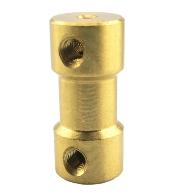 1-Piece Rigid Brass Coupling, 20 mm Long, 9 mm Wide, Flexible Coupling Connection for 26 mm Brass Pendulum Shaft Connections (2.3 x 3.17 mm)