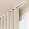 Invisible Recessed Ceiling Curtain Track Set, Ultra-Thin, Pre-Assembled, White, 12.5 ft/381 cm view 1