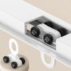 Invisible Recessed Ceiling Curtain Track Set, Ultra-Thin, Pre-Assembled, White, 12.5 ft/381 cm view 3