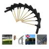 Alipis Trampoline T-Hook Tool, 10-Piece Set for Spring Removal, Black view 2