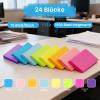 AMFUN 24-Pack Sticky Notes, 51 x 36 mm, 1,800 Sheets, Repositionable view 4
