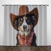 CEDNXOER Gray Blackout Curtains with German Shepherd Print, 2-Piece Set, 214 x 132 cm view 2