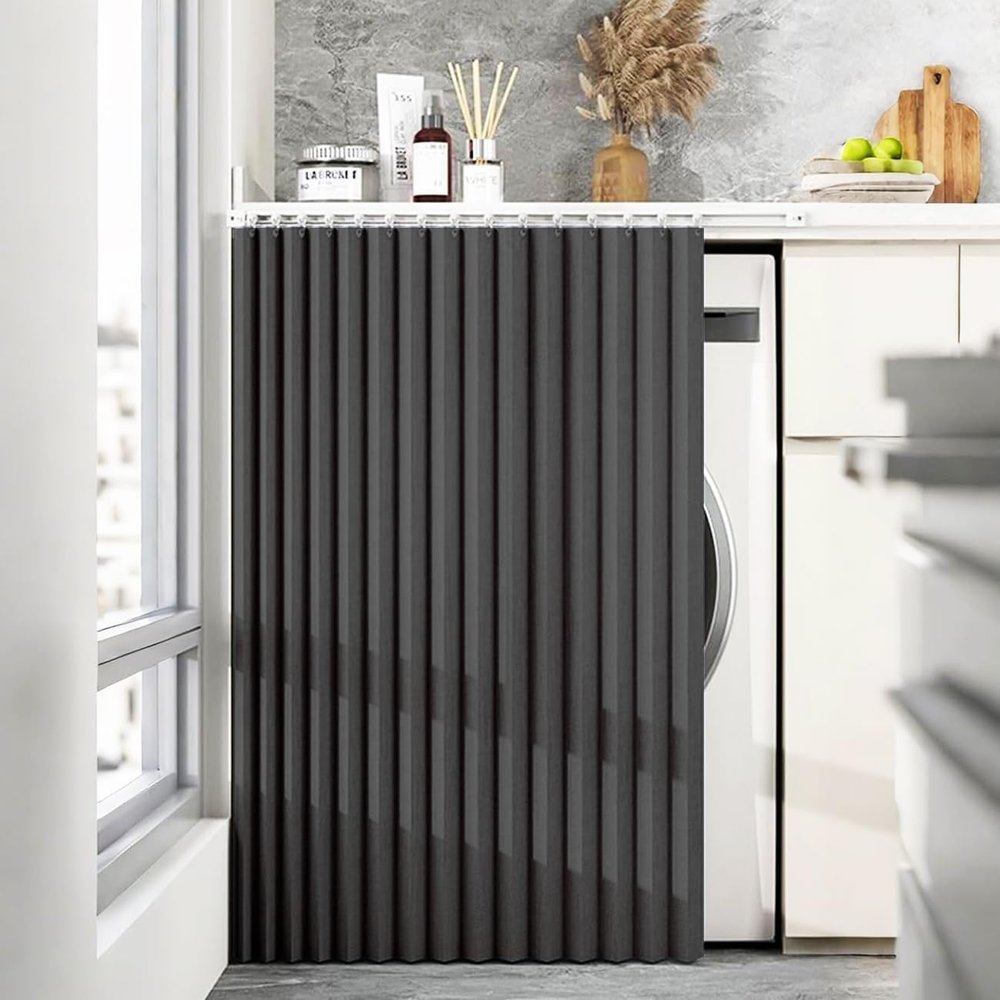 YSZBD Kitchen Cabinet Curtains, Short Light-Blocking Curtains for Tracks, for Bathrooms and Kitchens (H, H 50/110 cm)