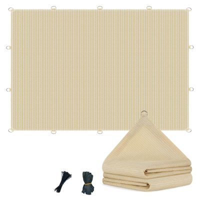 90% Sun Shade Cloth with D-Rings, Reinforced Edges and Corners, 200 g/m² HDPE