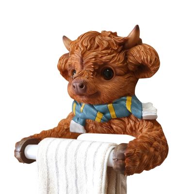 Paper Towel Holder Wall Mount, No-Drill Cow Design