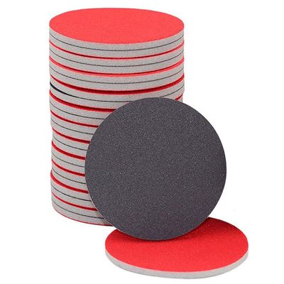 Gettimore Bowling Ball Sanding Pads, 500/3000 Grit, Foam Polishing and Deep-Cleaning Set, 5 in, Red and Gray, 12-Piece