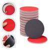 Gettimore Bowling Ball Sanding Pads, 500/3000 Grit, Foam Polishing and Deep-Cleaning Set, 5 in, Red and Gray, 12-Piece view 4