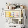2-Tier Over-the-Toilet Storage Cabinet with Doors view 3