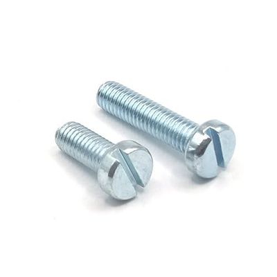 Slotted Cheese Head Screws DIN 84 / ISO 1207, Zinc-Plated Steel (M2.5 x 4 mm, 25-Pack)