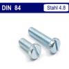 Slotted Cheese Head Screws DIN 84 / ISO 1207, Zinc-Plated Steel (M2.5 x 4 mm, 25-Pack) view 3