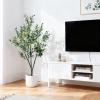 Artificial Olive Tree, 150 cm, with White Pot, Realistic Leaves and Fruit view 2