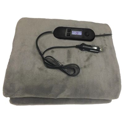 Zasdvn 12-Volt Heated Car Blanket, 100 x 70 cm, Portable Winter Wrap with Automatic Shutoff