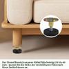 4 Adjustable Furniture Feet, 26–40 mm, Black Carbon Steel view 3