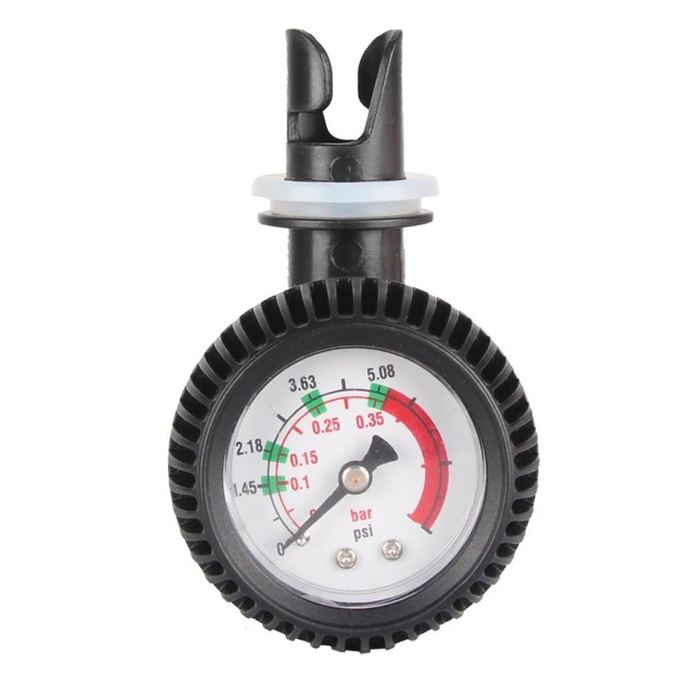FACAIIO Pressure Gauge with Thermometer for Inflatable Boats and Kayaks, 508 PSI / 035 Bar, PVC + Rubber, 95 x 65 cm, Compact Waterproof Design