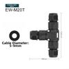 IP68 Waterproof M20T 2/3-Core Nylon PA66 Cable Connector for Solar Panels and Outdoor Lighting, Screw Connection (3-Core, 5–9 mm) view 2