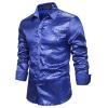 Men's Glitter Shirt, Long Sleeve 1980s Disco Outfit view 1