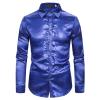 Men's Glitter Shirt, Long Sleeve 1980s Disco Outfit view 3