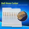 Keenso Titanium-Coated Tungsten Carbide Ball-Nose Bits, 10-Piece Set view 4