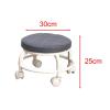 ZIUBMVDYC Rolling Stool with Casters, Low Round Rolling Stool, Shoe Stool (Pink) view 2