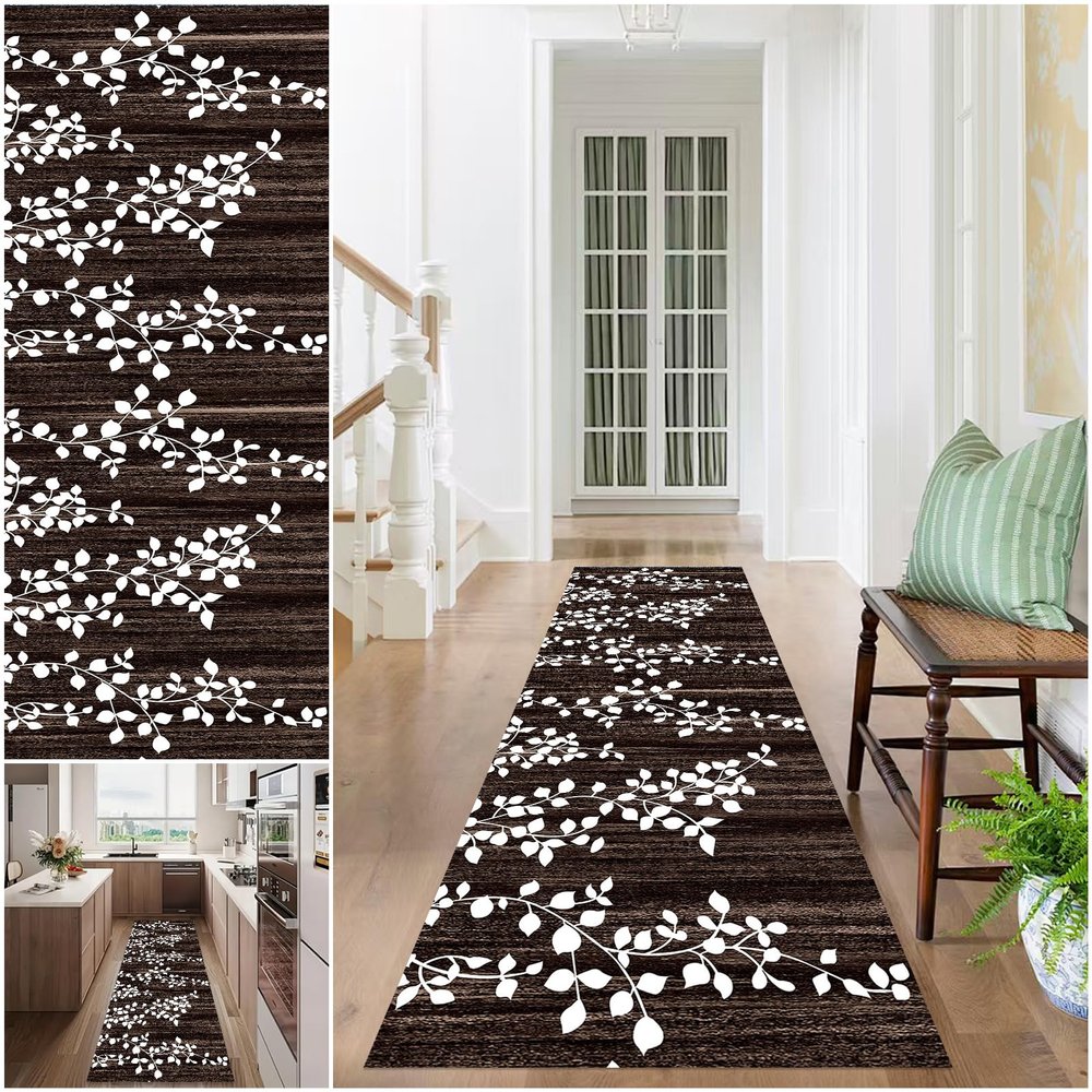 Long Hallway Runner Rug 60 x 250 cm, Non-Slip, Washable