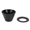 Qcwwy Pour-Over Coffee Dripper with Flat Base, Black view 1