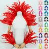 WAZHAKU Gothic Feather Shrug Scarf Poncho Cape for Women, Halloween Cosplay Costume view 2