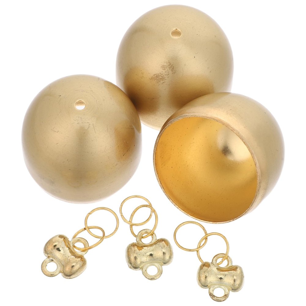 Healifty Copper Wind Chime Bells, 3-Piece Set, for Decorative Replacement Parts