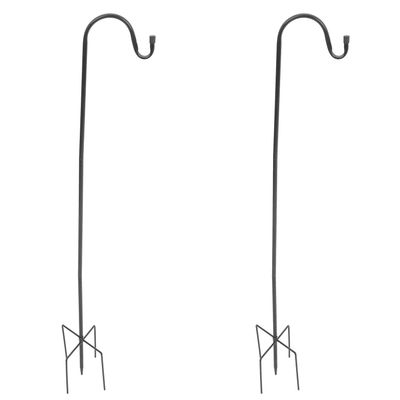 jojofuny 2-Pack Iron Shepherd Hooks for Gardens