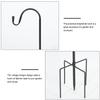 jojofuny 2-Pack Iron Shepherd Hooks for Gardens view 3