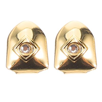 ibasenice 2-Piece Hip-Hop Gold-Tone Copper Grillz