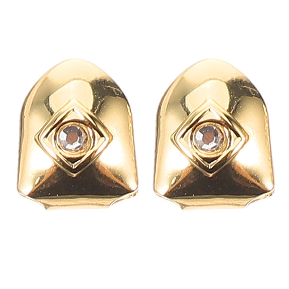 ibasenice 2-Piece Hip-Hop Gold-Tone Copper Grillz