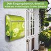 banjado Personalized Design Mailbox, 38.5 x 46.5 x 13 cm, White Steel, Chamomile Green view 2
