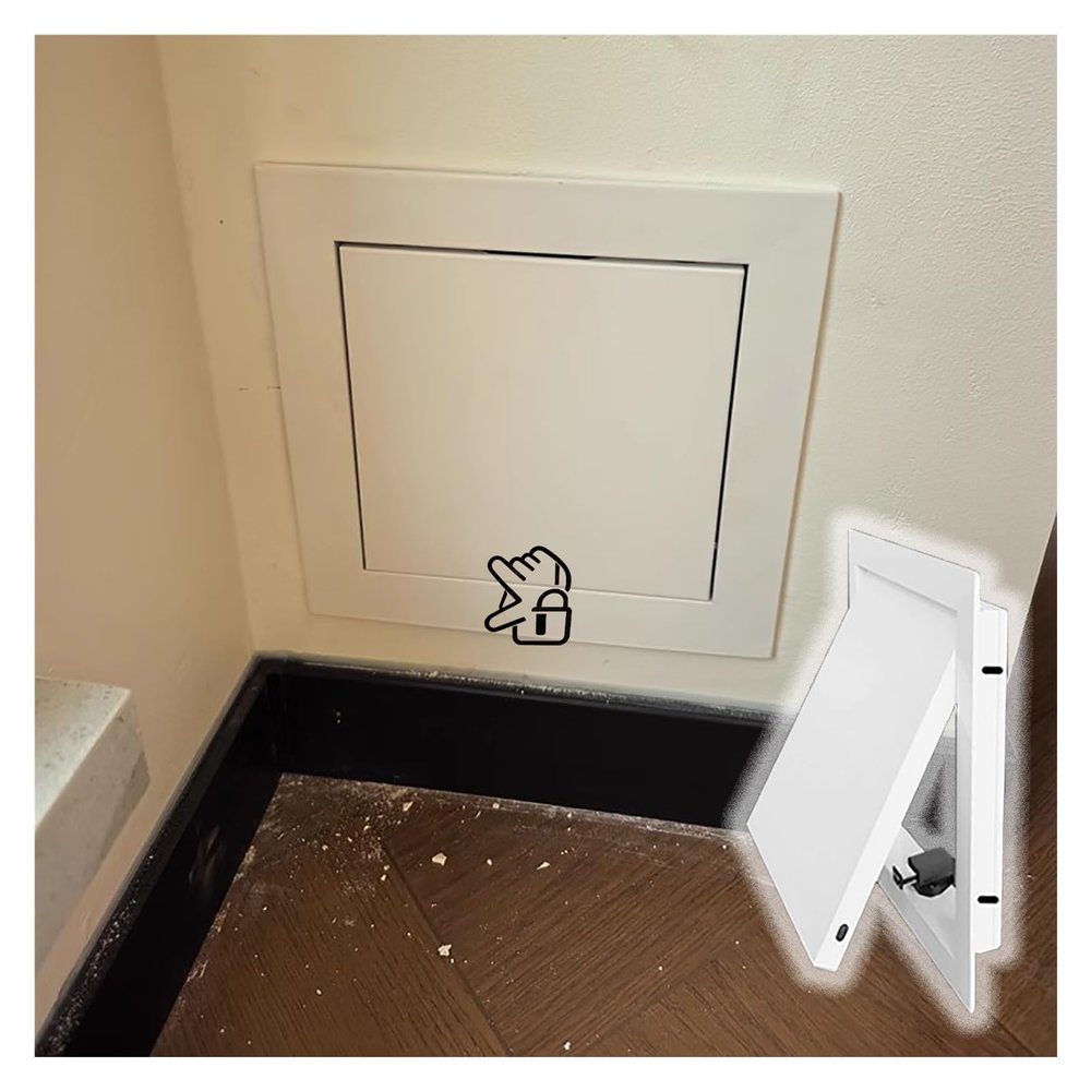 White Access Panel, Flush-Mount Inspection Hatch with Latch, 24 x 28 in (61 x 71.1 cm)