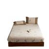Plush Velvet Bedding Set with Deep-Pocket Fitted Sheet, Khaki, 180 x 200 cm view 2