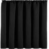 QINLIQIN Blackout Curtain with Ruffle Tape, 115 x 125 cm, Soft and Durable, Washable, 1-Piece Set, Black view 1