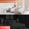 QINLIQIN Blackout Curtain with Ruffle Tape, 115 x 125 cm, Soft and Durable, Washable, 1-Piece Set, Black view 3