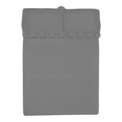 YONGZURA Silicone Grill Tool Mat, 8 Slots, 40.6 x 29.2 cm, Non-Slip, Easy to Clean, Gray