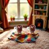 Miniature Coffee Cups for Dollhouses, Random Colors, 2 Pieces view 3