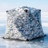 BESTXH Ice Fishing Tent with Floor, Insulated Shelter, Stove Pipe Opening, Waterproof Oxford Fabric, 4 Windows, Stakes, Ropes and Carry Bag, Camouflage, 2 x 2 m view 1