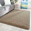 PSHCEE Shaggy Rug 55 x 94 in with Non-Slip Backing, Washable High-Pile Area Rug for Living Room, Bedroom, Kids' Room, Camel view 2