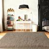 PSHCEE Shaggy Rug 55 x 94 in with Non-Slip Backing, Washable High-Pile Area Rug for Living Room, Bedroom, Kids' Room, Camel view 3
