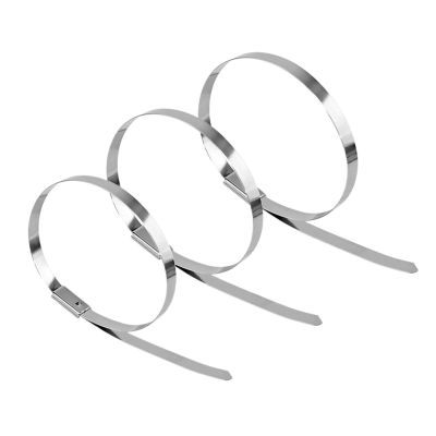 100 Heavy-Duty Self-Locking Stainless Steel Cable Ties, 7.9 x 150 mm