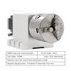 3-Jaw 80 mm CNC 4th-Axis Dividing Head/Rotary Axis/A-Axis Kit, NEMA23 Zero-Backlash Harmonic Gearbox + Tailstock view 3