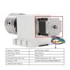 3-Jaw 80 mm CNC 4th-Axis Dividing Head/Rotary Axis/A-Axis Kit, NEMA23 Zero-Backlash Harmonic Gearbox + Tailstock view 4