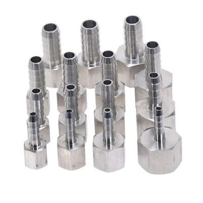 1-Piece 304 Stainless Steel 3/8" BSP Female Thread to 6 mm Hose Barb Reducer Swivel Coupling